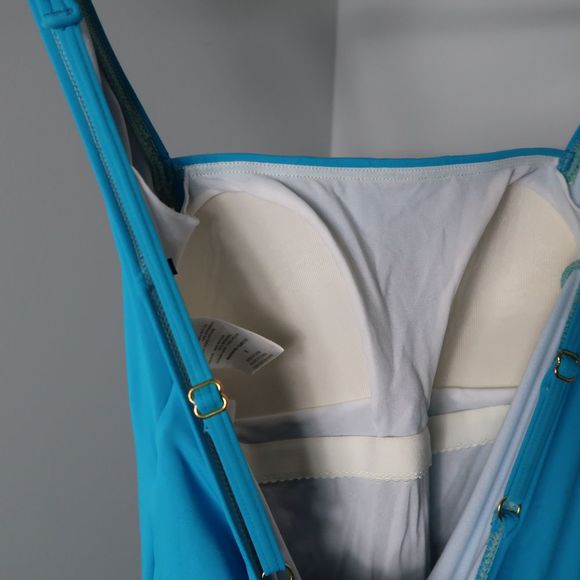 Calvin Klein Solid Pleated One-Piece Swimsuit - Picture 6 of 7